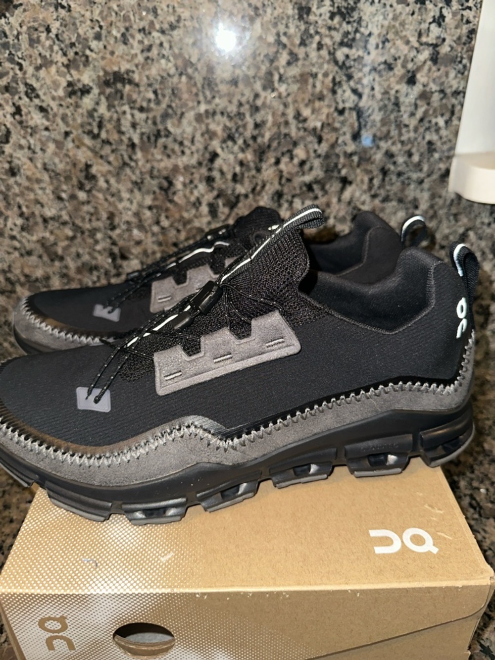 On Cloud 5 Waterproof Men's Black and Gray Sneakers